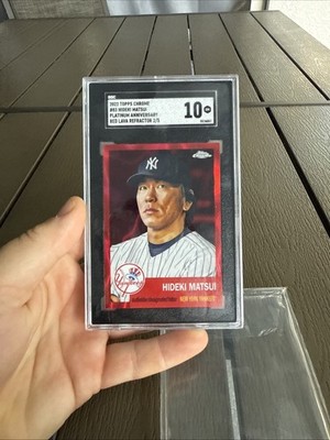 2022 Topps Chrome Platinum Anniversary #83 Hideki Matsui Red Lava /5 SGC 10