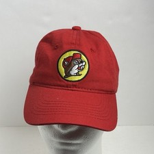 Buc-EE's Strapback Hat Baseball Cap Red Beaver Logo Excellent Condition