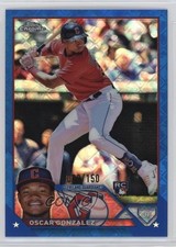 2023 Topps Chrome Logofractor Edition Blue Refractor /150 Oscar Gonzalez 0s1o