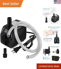 Compact 160GPH Aquatic Pump - Ultra Quiet for Fish Tanks & Water Features