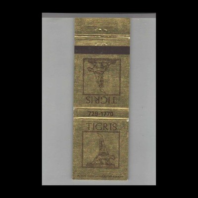 Matchbook Cover - Tiger Tigris