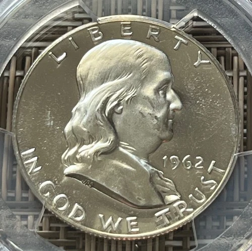 1962 proof Franklin half dollar, PCGS graded PR-65