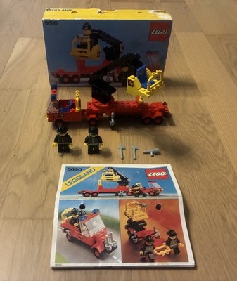 Lego LEGOLAND City 6690 Feuerwehrauto (1980) KOMPLETT + OVP + OBA Vintage System