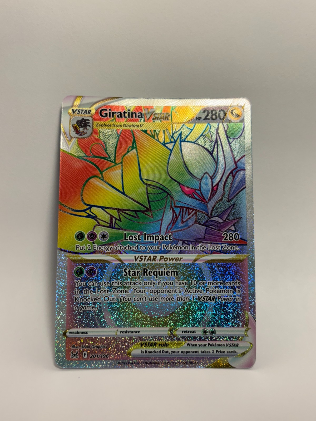 Giratina VSTAR (Secret) 201/196 Swsh11: Lost Origin Holo