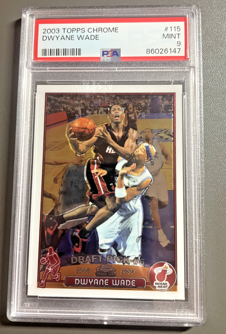 2003-04 Topps Chrome #115 Dwyane Wade PSA 9 MINT 🔥 Miami Heat HOF