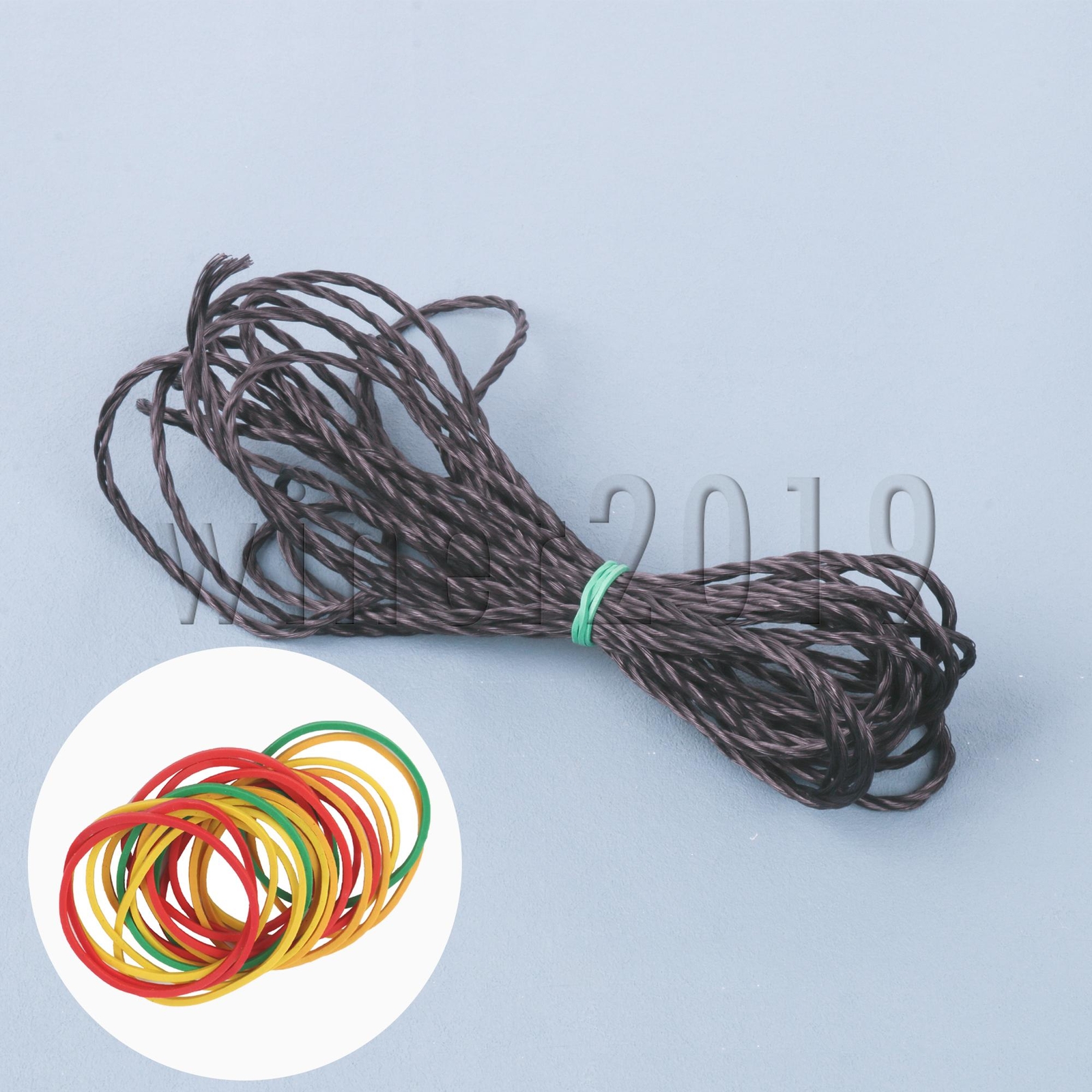 9.33 Inch Luggage Handle Repair Kit with Small Rubber Hair Bands-image