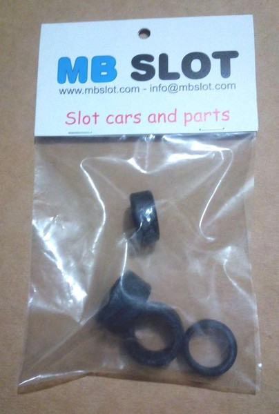MB slot gomas slick 18.5x8.5 y 21x11mm Scalextric SCX Ninco Exin OSC Slot.it NSR