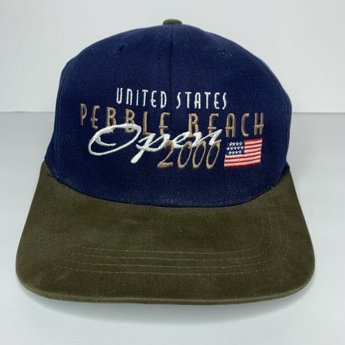 Vintage Pebble Beach Hat 2000 Leather 