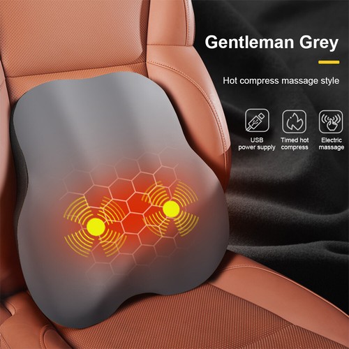 Car Electric Heating Lumbar Support Headrest Vibration Massage Lumbar Support - Picture 39 of 40