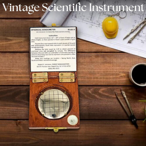 Vintage Scientfic Instrumente Krone Densiometer, Konvex Natur Holz Handarbeit - Bild 3 von 5