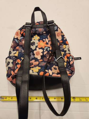 Lily Bloom Flower Design Small Back Pack Tote Bag Purse - Picture 3 of 5
