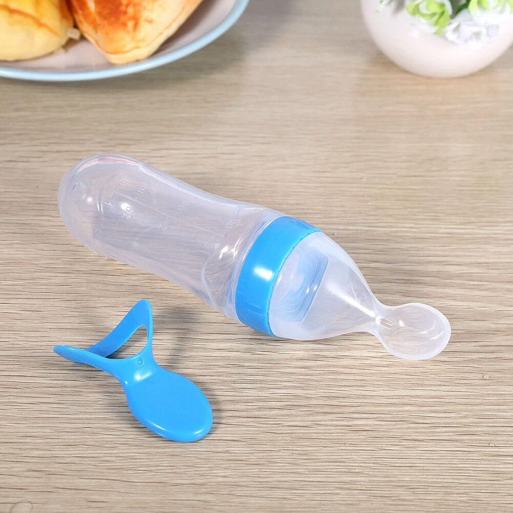 90ml Soft Silicone Baby Feeding Bottle, Healthy Silicone Squeeze