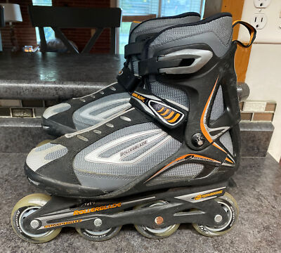 Rollerblade Spiritblade, Mens Size 9 Max wheel size 80mm, black/grey/orange
