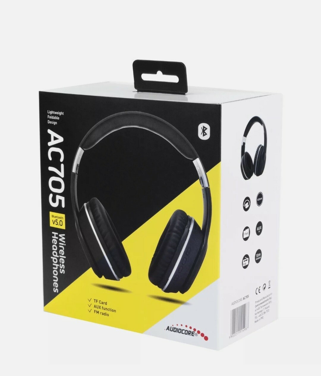 Casque Bluetooth V5.0 Audiocore AC705 avec réduction de bruit passive