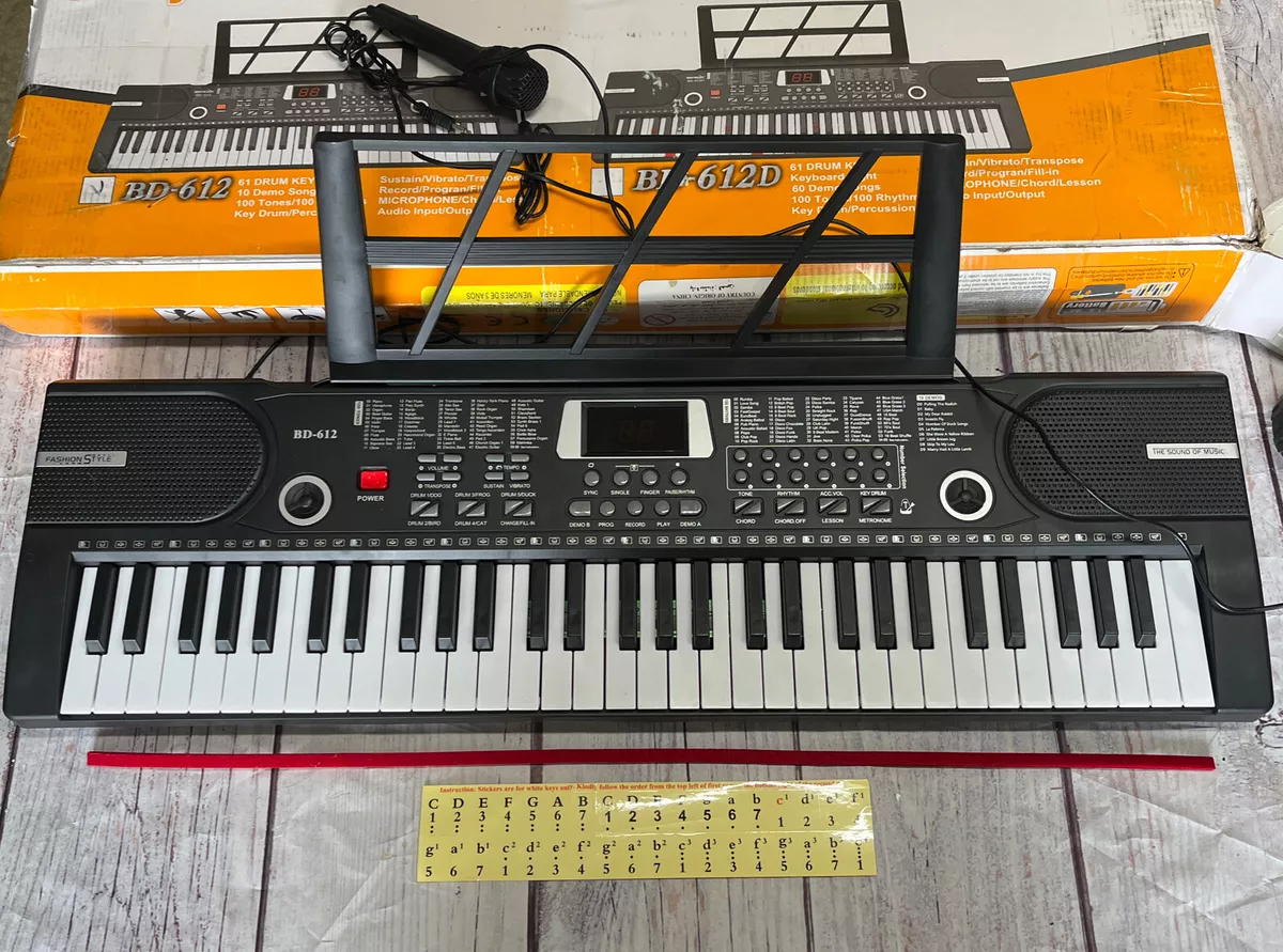 BD-612 61 Keys Keyboard/Kids Piano Keyboard with UL Adaptor