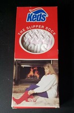 Vintage Keds Slipper Sock Pink Made in USA 1981 Ladies One Size Fits