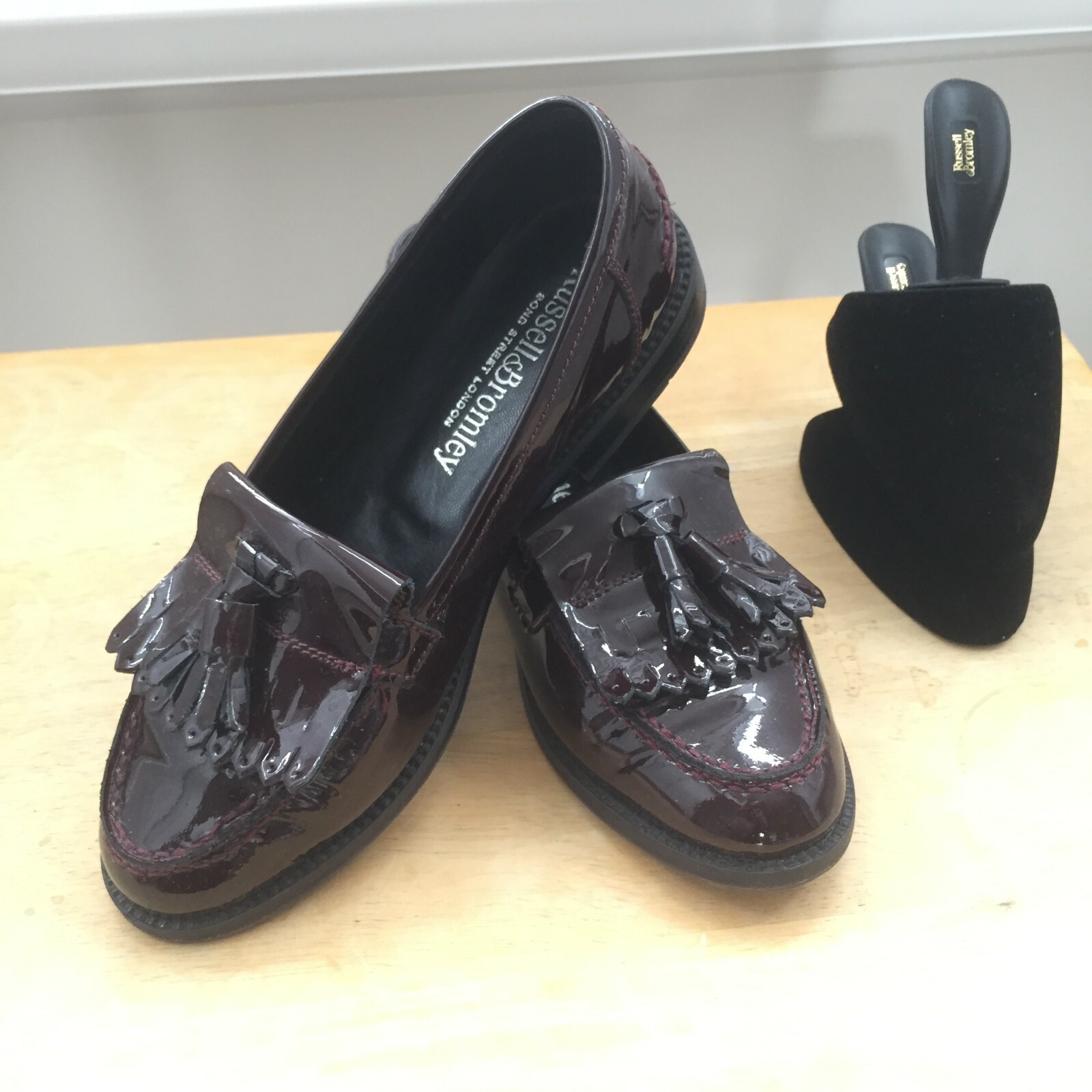 russell and bromley burgundy loafers