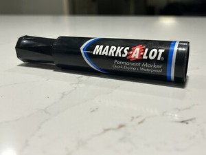 VINTAGE - Marks-A-Lot - Jumbo Chisel Tip -  Marker, Black