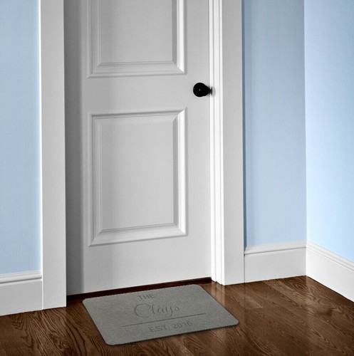 Personalised Established 4 Family Coir Synthetic Light Grey Nylon Door Mat Gift - Picture 6 of 10