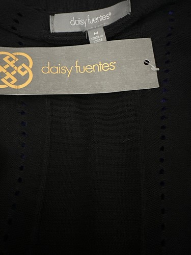 Daisy Fuentes Gr. M schwarz Long Strickjacke Pullover Langarm Nylon & Viskose - Bild 5 von 6