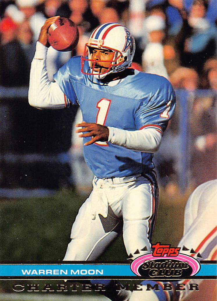 Warren Moon 1991 Stadium Club Charter Member NNO Houston Oilers Football Card