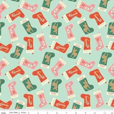Clearance 085 - Riley Blake -Holiday Cheer - C13611-MINT - Per Half Yard