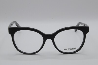 ROBERTO CAVALLI FIRENZUOLA 5049 A05 CAT EYE EYEGLASS FRAMES BLACK 52-17-140 NEW