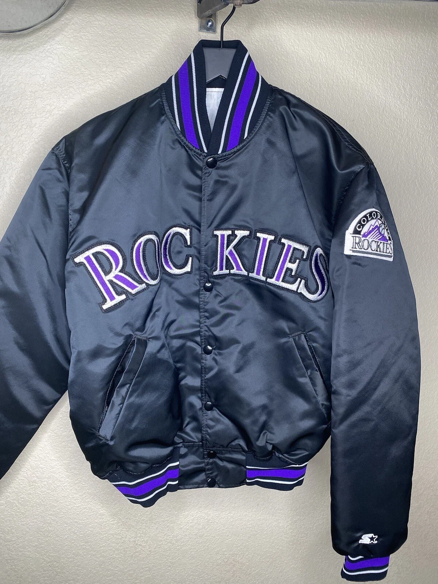 diamond collection starter jacket colorado rockies bomber medium