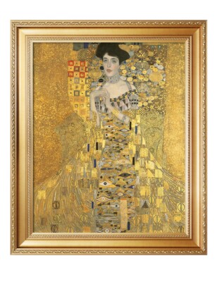 Adele Bloch-Bauer I by Gustav Klimt, Canvas Print Wall Art, image size: 20x16''