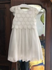 Young Dimension, wei&szlig;es Blumenm&auml;dchenkleid Alter 6-7