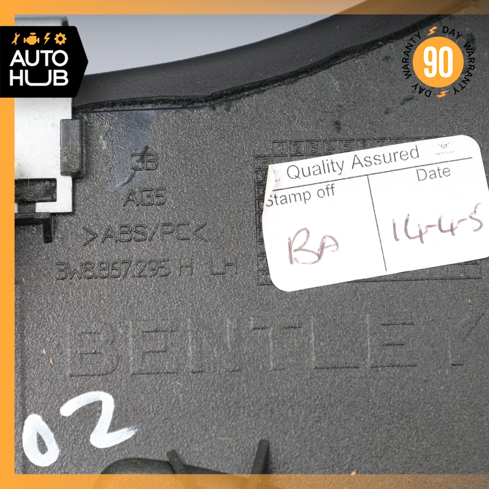 03-10 Bentley Continental GT Coupe Rear Left Side Quarter Upper C Pillar OEM