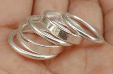 Set of 5 Sterling Silver Stacking Rings, Sterling Silver Stacking Ring All size