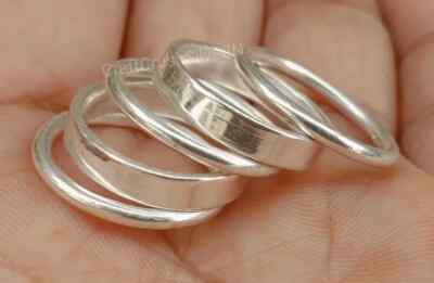 Set of 5 Sterling Silver Stacking Rings, Sterling Silver Stacking Ring  All size