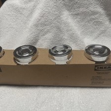 Quattro barattoli in rattan Ikea con coperchi 5 oz. Set di quattro