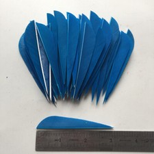 50PCS 3inch Sky Blue Parabolic Vanes Fletches Feathers Fletching RW LW