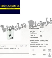 10050 - PISTONE DM 38,8 SPINOTTO 10 PER CILINDRO PIAGGIO 50 SI CIAO BRAVO BOXER