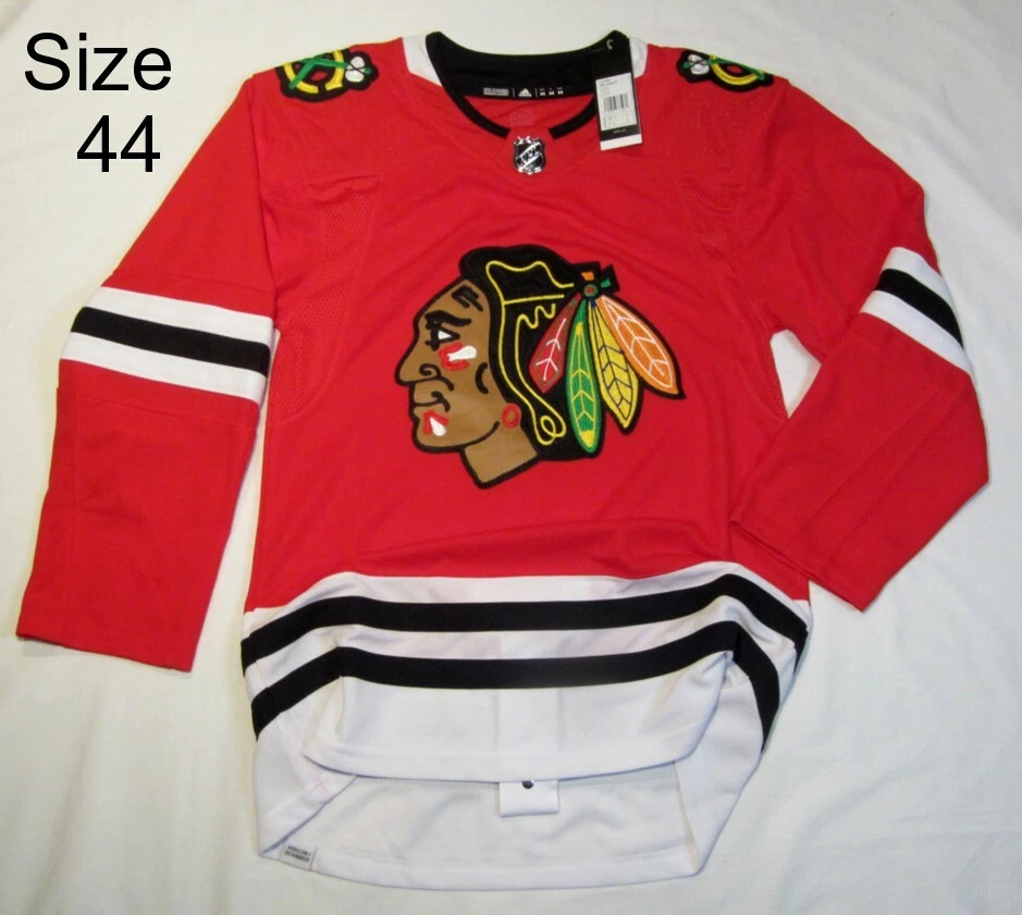 CHICAGO BLACKHAWKS sze 44 XSmall Prime Green Adidas Authentic Hockey Jersey home