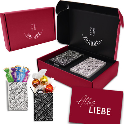 EINE KLEINE FREUDE. | ''ALLES LIEBE'' Geschenkbox mit Lindt Schokolade & Grußkarte