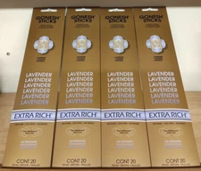 Gonesh Extra Rich Incense Sticks 4 Packs-80 Sticks Total-Lavender