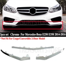 Front Bumper Chrome Molding Trim For Mercedes-Benz W212 E250 E350 E400 2014-2016
