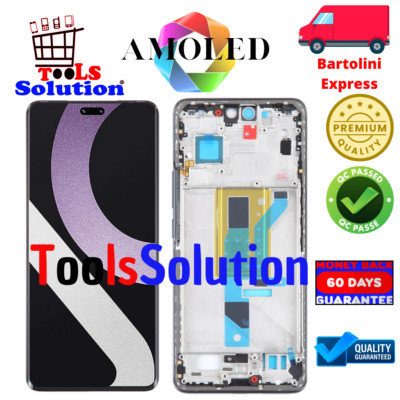 Bildschirm Original Für Xiaomi 13 Lite Amoled Mit Frame Black Service Pack Glas