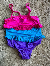 Vintage 1980's 2T toddler bathing suit with ruffles, New without Tags