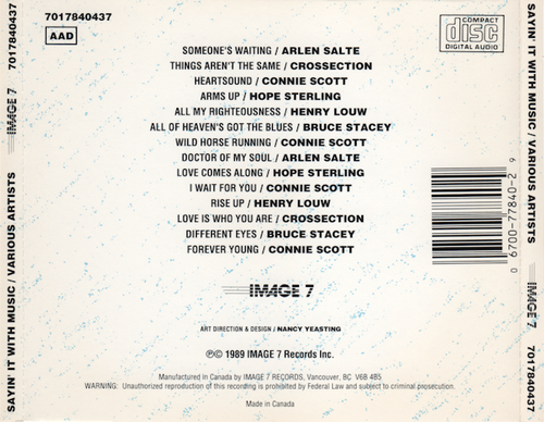 Connie Scott, Arlen Salte, Crossection, Bruce Stacey - SAYIN' IT WITH ...