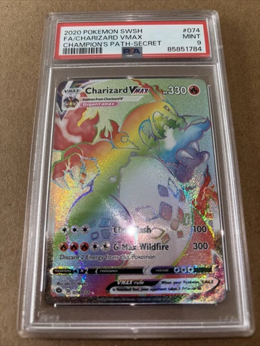 2020 Pokemon Champions Path Charizard Secret Rare 74 PSA 9 VMAX