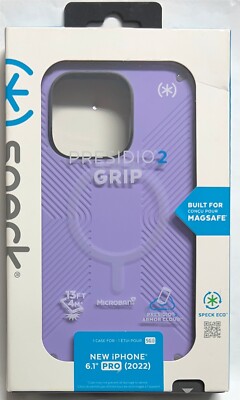 Speck - Presidio2 Grip Case with MagSafe for Apple iPhone 14 Pro - Spring Purple