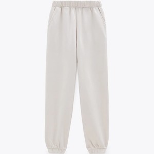 New ZARA Women's sz Small Cream Sweatpants Plush Jogging Pants High Rise Joggers | eBay