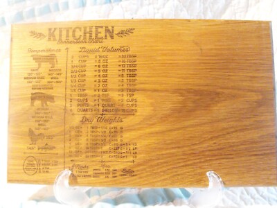 Hand Made cutting board wood with lasered measuring table