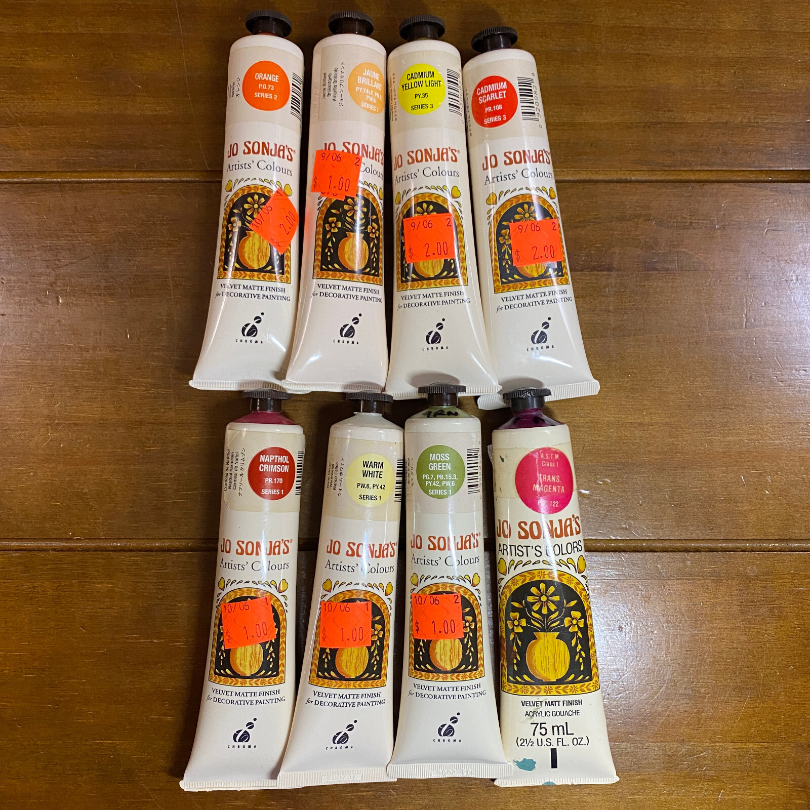 8 Jo Sonjas Artists Colours Colors Velvet Matte Acrylic Paint 75ml eBay