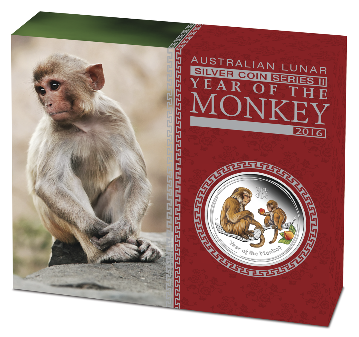 2016 Australia Lunar Year of the Monkey COLORIZED 1/2 oz SIlver