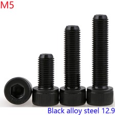 M5 - 0.8 12.9 Grade Alloy Steel Allen Hex Socket Cap Head Screws Bolts DIN 912